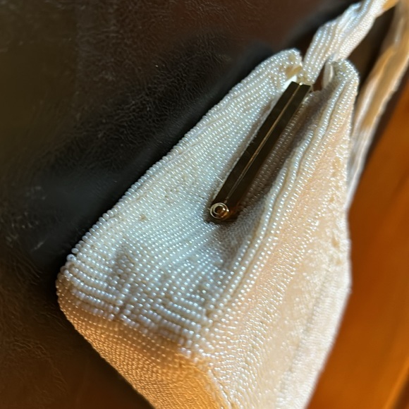 Vintage Beaded Hand Bag-White-7x5 - Picture 6 of 17
